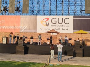 IMG 20260928 WA0200 الجامعة الألمانية بالقاهرة بمشاركة 3 فرق موسيقية.. الجامعة الألمانية بالقاهرة تحول الفن إلى جسر للتواصل بين مصر وألمانيا موقع في الجامعة