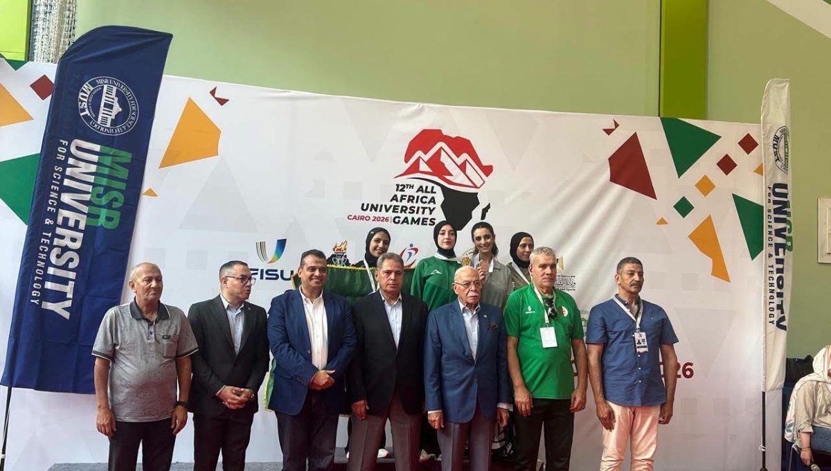 IMG 2885 جامعة المنوفية تحصد 5 ميداليات جامعة المنوفية تحصد 5 ميداليات في الدورة الأفريقية الثانية عشرة للجامعات «مصر 2026» موقع في الجامعة