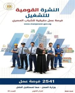 2541 فرصة عمل جديدة في 16 محافظة