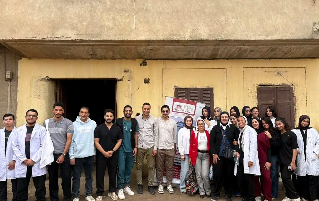 الجامعة المصرية الصينية تنظم قافلة تنموية بقرية العجمي في الشرقية