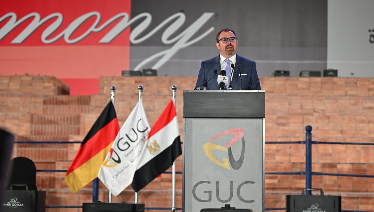 IMG 20261007 WA0074 وزير الخارجية الألماني وزير الخارجية الألماني: خريجو GUC سفراء للمعرفة وجسر دائم بين مصر وألمانيا موقع في الجامعة
