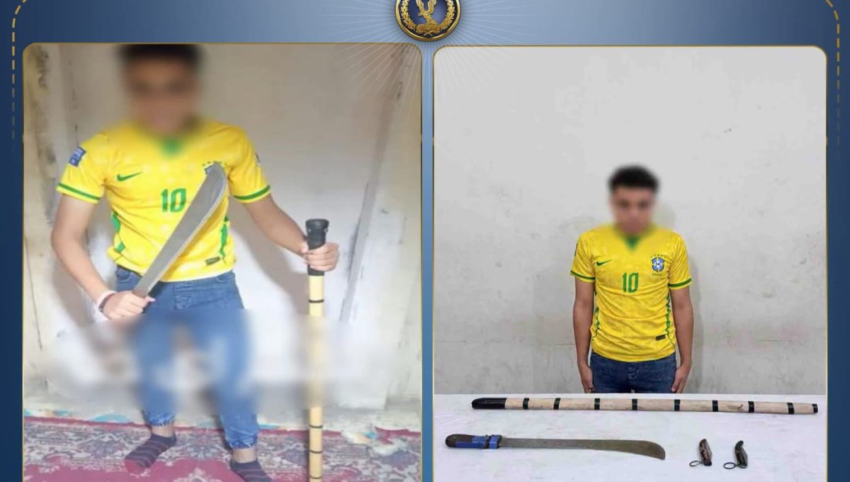 ضبط طالب بالبحيرة ظهر في فيديو يحمل أسلحة بيضاء مدونًا عليها عبارات خادشة للحياء