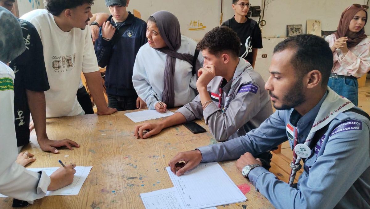 IMG 20261021 WA0074 جامعة قناة السويس تنظم معسكرًا كشفيًا لمدة 6 أيام.. جامعة قناة السويس تنظم معسكرًا كشفيًا لتأهيل الطلاب الجدد موقع في الجامعة