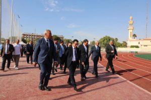 IMG 4817 مجلس جامعة المنيا بالصور.. جولة لمجلس جامعة المنيا داخل المدينة الرياضية وملاعب التربية موقع في الجامعة