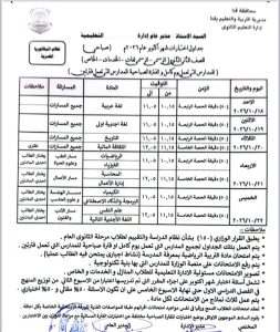 IMG 6109 جداول امتحانات شهر أكتوبر 2026 تعليم قنا تعلن جداول امتحانات شهر أكتوبر 2026.. اعرف التفاصيل موقع في الجامعة