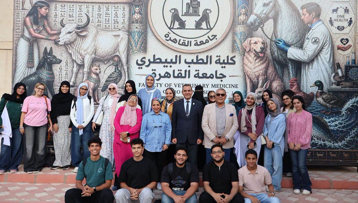 IMG 6683 كلية الطب البيطري بجامعة القاهرة كلية الطب البيطري بجامعة القاهرة تؤهل الطلاب للتعامل الاحترافي مع كلاب الأمن والحراسة موقع في الجامعة