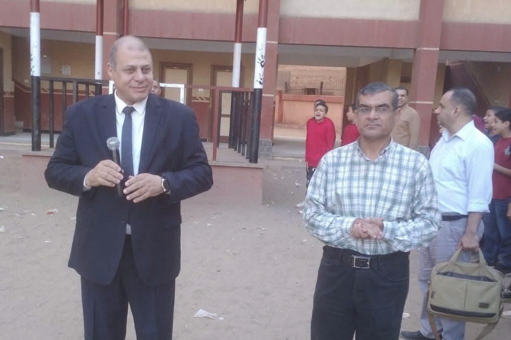 IMG 7260 واقعة مدرسة طنبدي بعد واقعة مدرسة طنبدي.. مدير تعليم المنوفية يحضر طابور الصباح ويوجه رسالة عن تقدير المعلم موقع في الجامعة